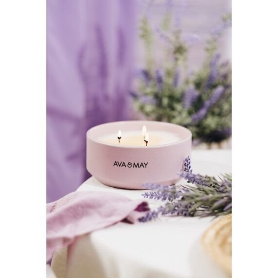 AVA & MAY Portuguese Lavender Große Duftkerze, 2 image