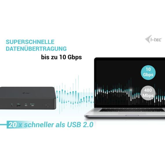 i-tec USB 3.0 / USB-C / Thunderbolt 3 Professional Dual 4K Display Docking Station Generation 2 + Power Delivery 100W, 8 image