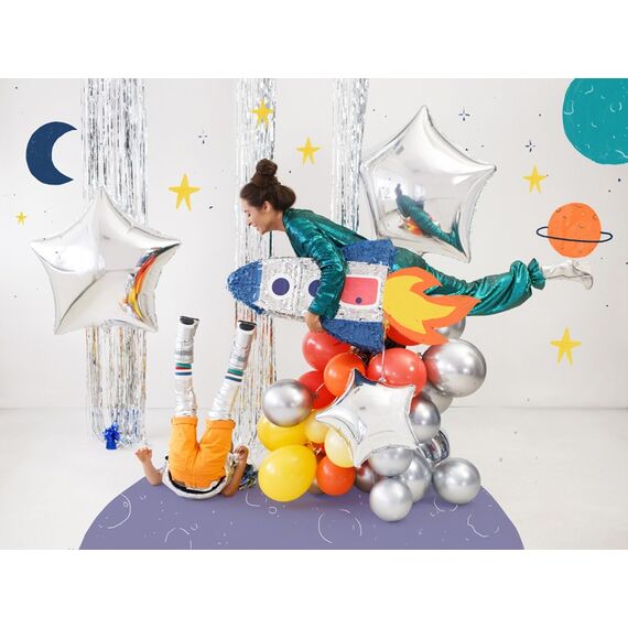 PartyDeco CHB1-018-10 partydekorationen Spielzeugballon, Farbe: Silber, 3 image