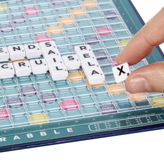 Mattel Games Scrabble Kompakt, Gesellschaftsspiel, Brettspiel, Reisespiel, 4 image
