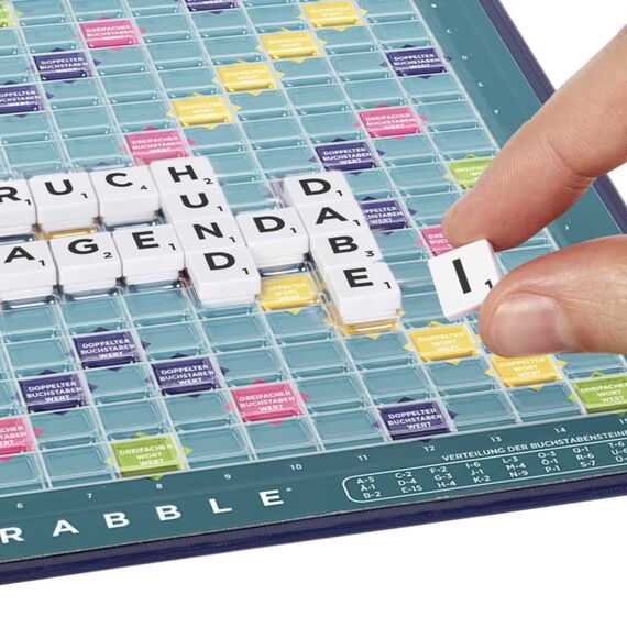 Mattel Games Scrabble Kompakt, Gesellschaftsspiel, Brettspiel, Reisespiel, 7 image