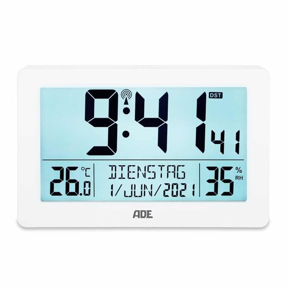 ADE CK2308 Wecker Digitaler Wecker Weiß