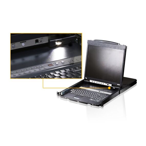 ATEN CL5816N Tastatur/Video/Maus (KVM)-Switch Rack-Einbau Schwarz, 2 image