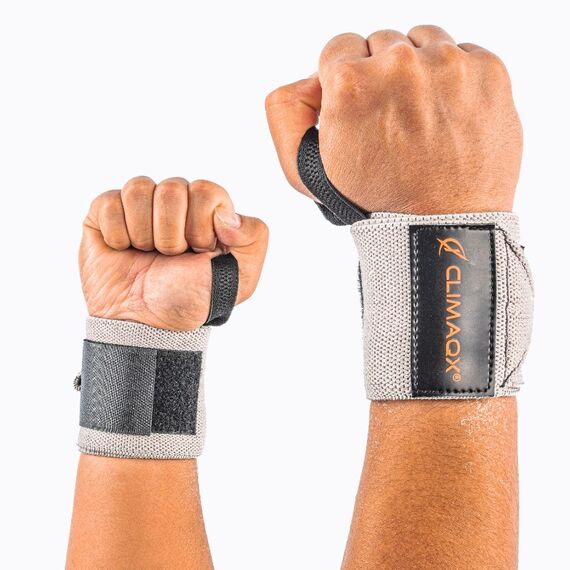 Climaqx CLX-WRP-GRY Handbandage Keine Stretch-Boxbandagen, Farbe: Grau