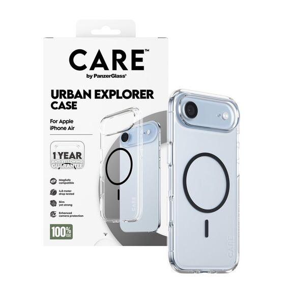 PanzerGlass CARE™ by ® Urban Explorer Case Transparent m. Schwarz MagSafe iPhone Air, 4 image