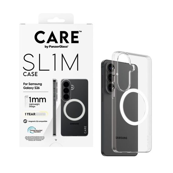 PanzerGlass CARE™ by ® SL1M Case Transparent m. Qi Samsung Galaxy S26, 5 image