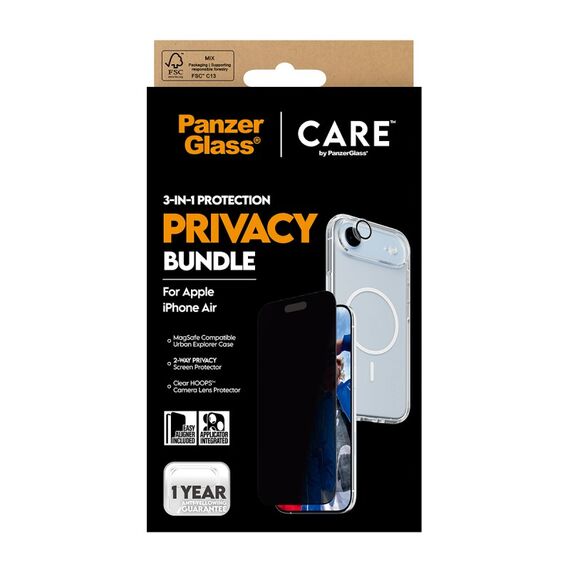 PanzerGlass ® | CARE™ by ® 3-in-1 Privacy Set iPhone Air, 3 image