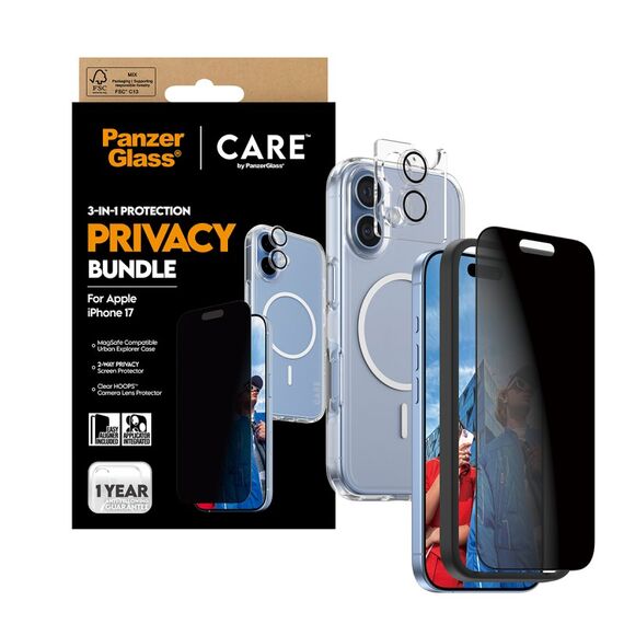 PanzerGlass ® | CARE™ by ® 3-in-1 Privacy Set iPhone 17, 5 image
