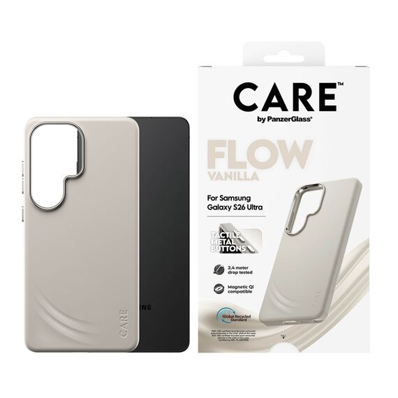 PanzerGlass CARE™ by ® Flow Case Vanilla m. Qi Samsung Galaxy S26 Ultra, Farbe: Beige, 2 image