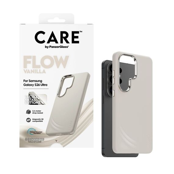 PanzerGlass CARE™ by ® Flow Case Vanilla m. Qi Samsung Galaxy S26 Ultra, Farbe: Beige, 3 image
