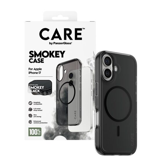 PanzerGlass CARE™ by ® Smokey Case m. Schwarz MagSafe iPhone 17, 4 image