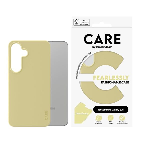 PanzerGlass CARE™ by ® Case Chardonnay Samsung Galaxy S25, Farbe: Gelb, 2 image