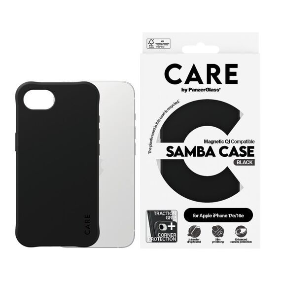 PanzerGlass CARE™ by ® Samba Case Schwarz m. Qi Compatible iPhone 17e | 16e, 2 image