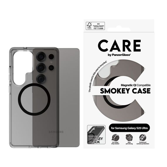 PanzerGlass CARE™ by ® Smokey Case m. Schwarz Qi Compatible Samsung Galaxy S25 Ultra, 2 image