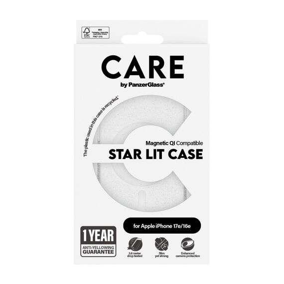 PanzerGlass CARE™ by ® Star Lit Case m. Weiß Qi Compatible iPhone 17e | 16e, 3 image