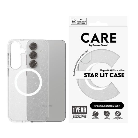 PanzerGlass CARE™ by ® Star Lit Case m. Weiß Qi Compatible Samsung Galaxy S25+, 2 image