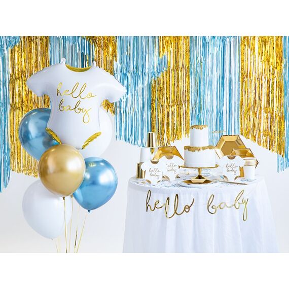 PartyDeco Partyvorhang, blau, 90x250cm, Farbe: Blau, 4 image