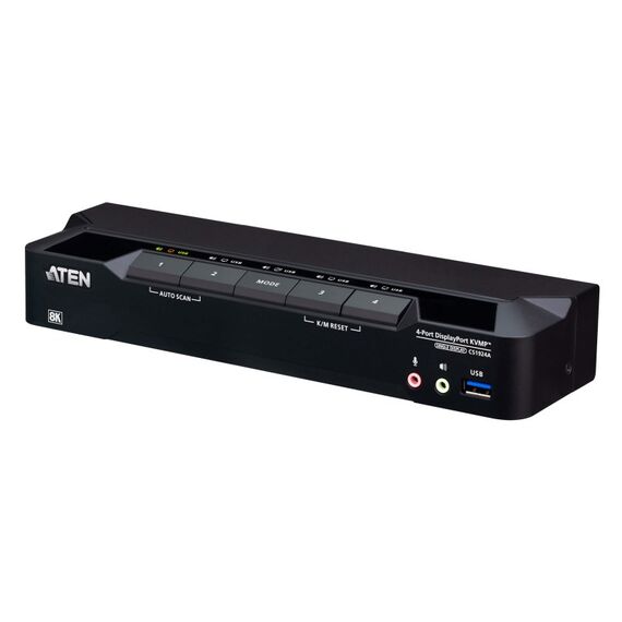 ATEN 4-Port USB 3.0 8K DisplayPort KVMP™-Switch (Kabel im Lieferumfang enthalten)