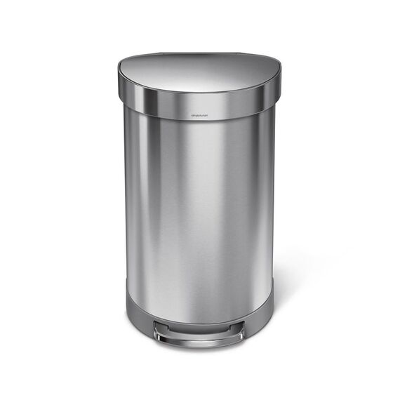 simplehuman Semi-Round Step 45 l Rund Edelstahl