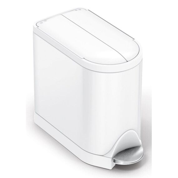 simplehuman CW2042 Mülleimer 10 l Oval Weiß