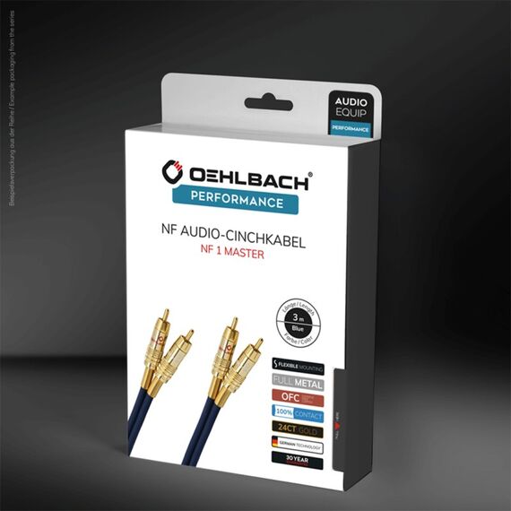 OEHLBACH D1C2039 Audio-Kabel 10 m 2 x RCA Blau, Gold