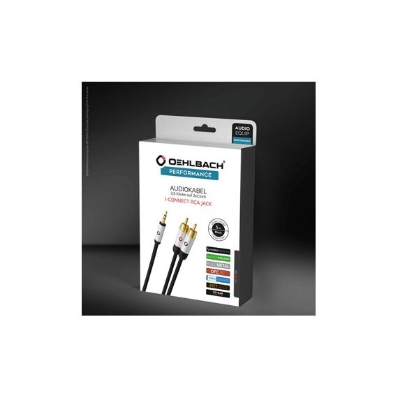OEHLBACH D1C60002 Audio-Kabel 1,5 m 3.5mm 2 x RCA Schwarz
