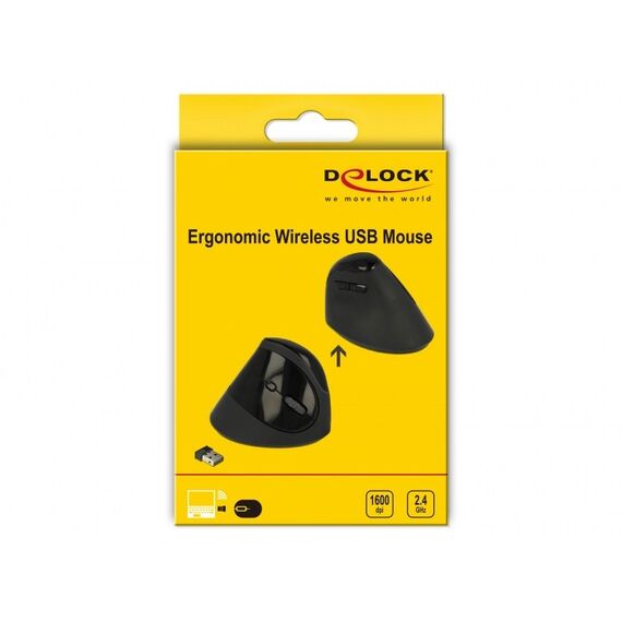 DeLOCK 12599 Maus Büro Rechts RF Wireless 1600 DPI, 3 image