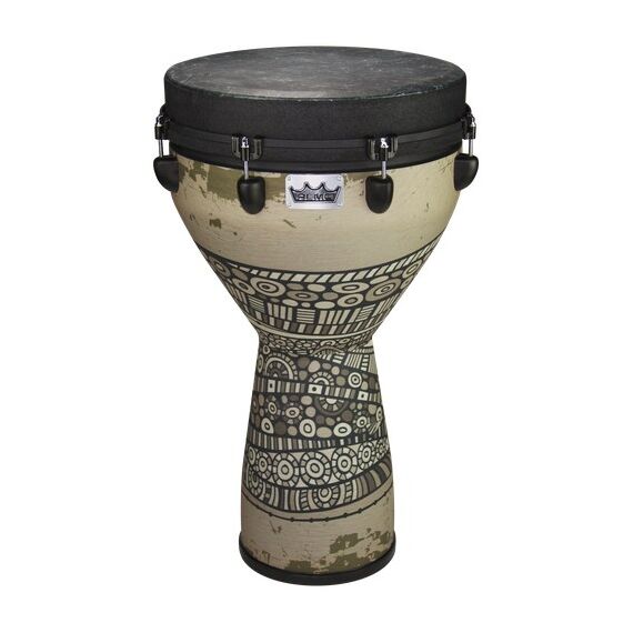 REMO DJ-0014-33- Akustiktrommel Djembe-Trommel Beige, Schwarz, Braun, Grau