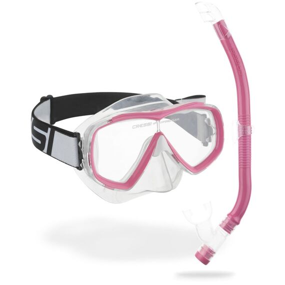 Cressi Estrella Junior Schwarz, Pink, Transparent Jugend, Farbe: Schwarz, Pink, Transparent