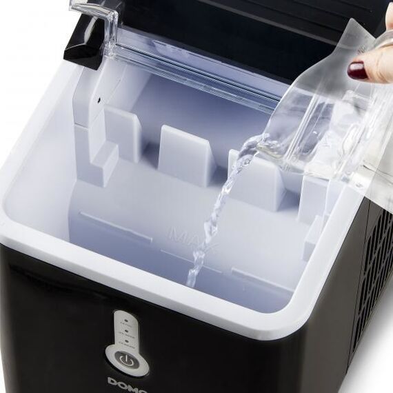Domo DO9220IB Eiswürfelmaschine Tragbarer Eiswürfelbereiter 12 kg/24h Schwarz, 4 image