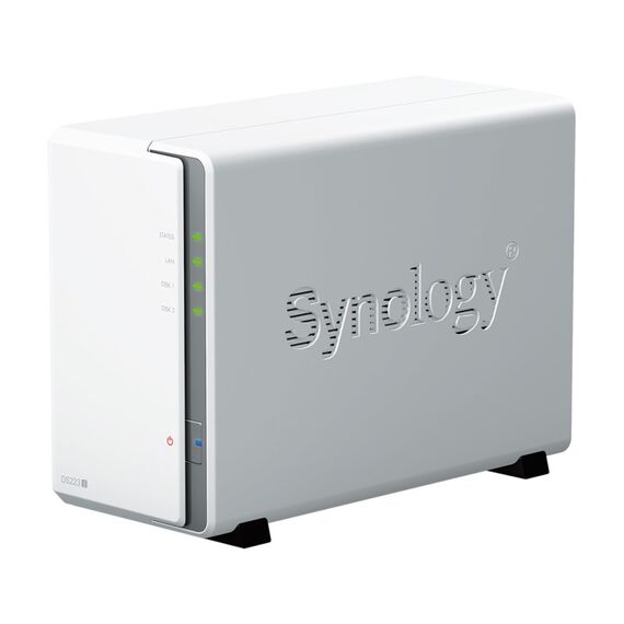 Synology DiskStation DS223J NAS Desktop Realtek RTD1619B 1 GB DDR4 24 TB DiskStation Manager Weiß, Kapazität: 24 TB
