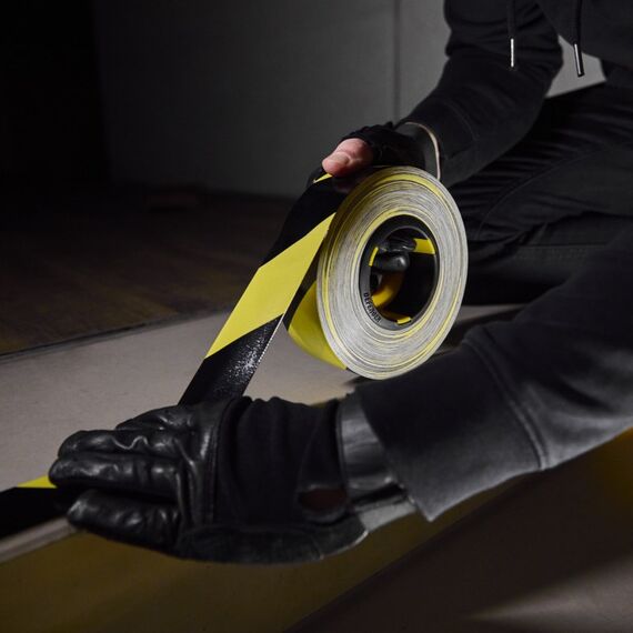 Defender Exa-Tape BY 50 BULK Für die Nutzung im Innenbereich geeignet Für die Nutzung im Außenbereich geeignet 50 m Stoff, Gummi Schwarz/Gelb, 2 image