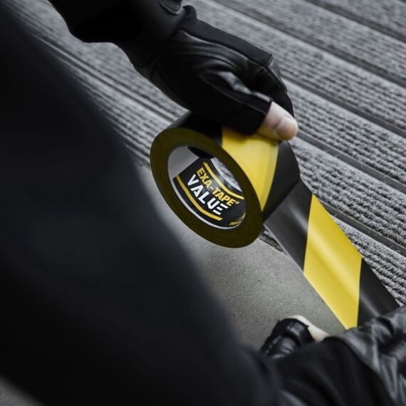 Defender Exa-Tape VALUE BY 50 Für die Nutzung im Innenbereich geeignet Für die Nutzung im Außenbereich geeignet 33 m Polyvinylchlorid (PVC) Schwarz/Gelb, 2 image