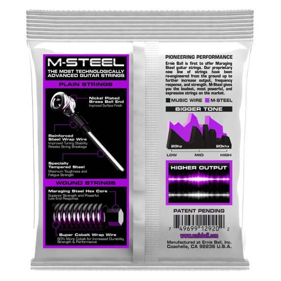 Ernie Ball Power Slinky M-Steel Elektro 6 Stück(e) Stahl Gitarre