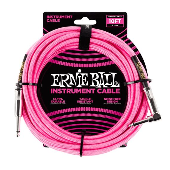 Ernie Ball P06078 Audio-Kabel 3,05 m 6.35mm Pink
