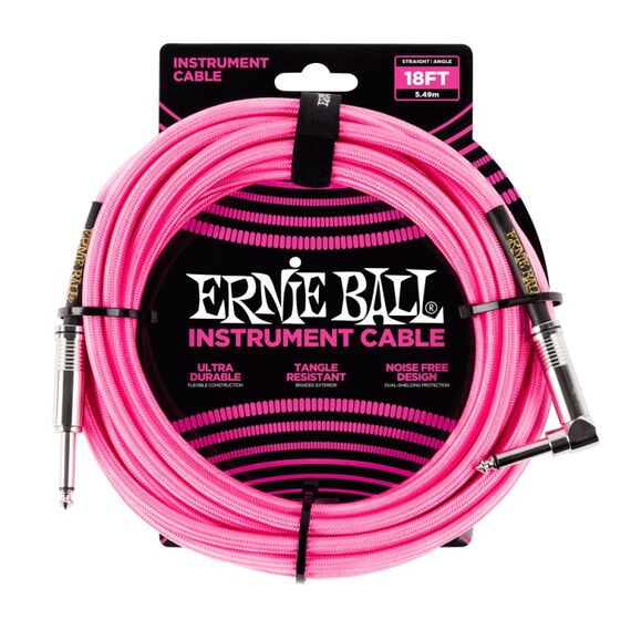 Ernie Ball P06083 Audio-Kabel 5,49 m 6.35mm Pink