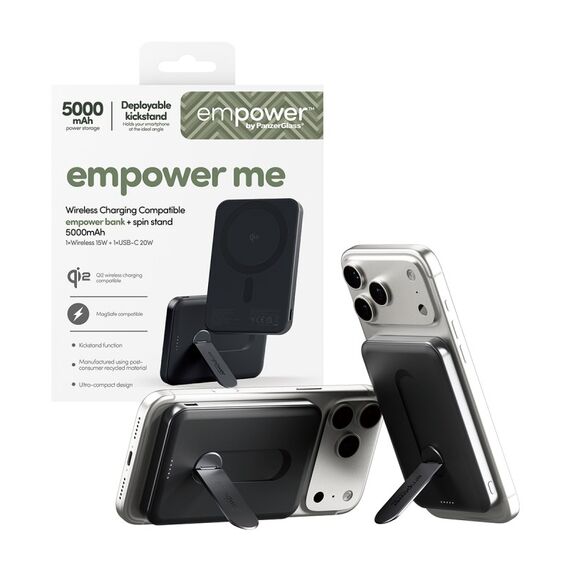 PanzerGlass empower™ by ® empower™ Bank m. Spin Stand | 5000mAh | Weltall Schwarz, 6 image