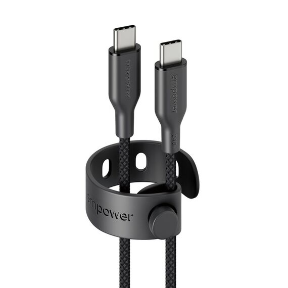 PanzerGlass empower™ by ® Racing 240W USB-C to USB-C Kabel | USB 2.0 | 2M | Weltall Schwarz, Farbe: Schwarz