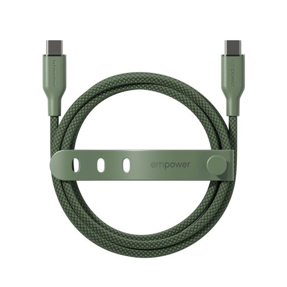 PanzerGlass empower™ by ® Racing 60W USB-C to USB-C Kabel | USB 2.0 | 2M | Sage, Farbe: Grün, 4 image