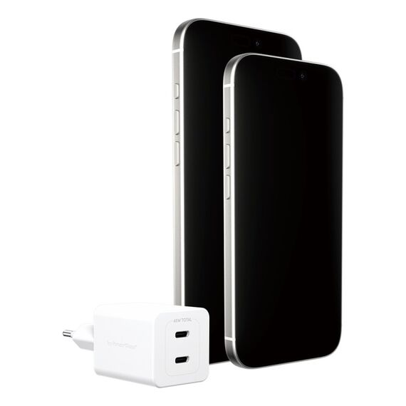 PanzerGlass empower™ by ® Turbo 45W Ladegarät inkl. 2 x USB-C | EU Anschluss | Silber Weiß, 4 image