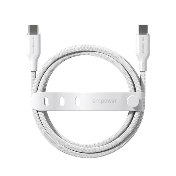 PanzerGlass empower™ by ® Racing 240W USB-C to USB-C Kabel | USB 2.0 | 1.2M | Silber Weiß, Farbe: Weiß, 3 image
