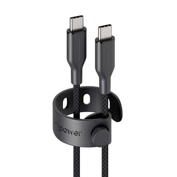 PanzerGlass empower™ by ® Racing 60W USB-C to USB-C Kabel | USB 2.0 | 2M | Weltall Schwarz, Farbe: Schwarz