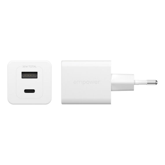 PanzerGlass empower™ by ® Turbo 35W Ladegarät inkl. USB-C + USB-A | EU Anschluss | Silber Weiß, 5 image