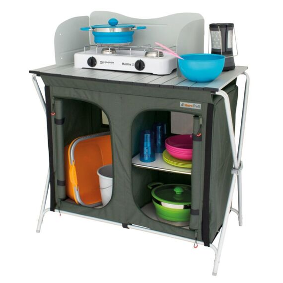 Eurotrail ETCF1356 Camping-Küche Grün Aluminium