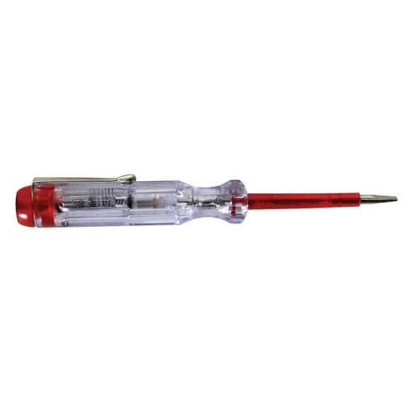 Perel EVT03 Schraubenzieher zur Spannungsprüfung Rot, Transparent