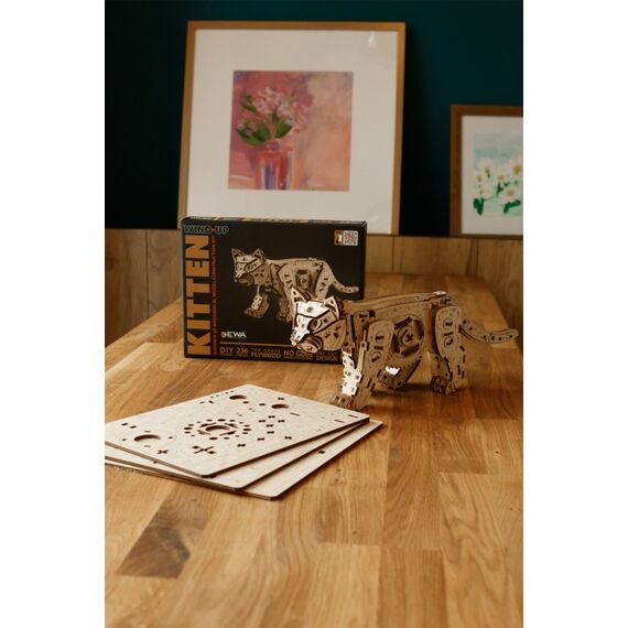 Eco Wood Art Kitten 3D-Puzzle Tiere, Farbe: Orange, 5 image