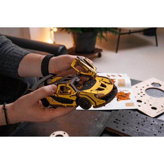 Eco Wood Art Racing car 3D-Puzzle 237 Stück(e) Fahrzeuge, Farbe: Gelb, 3 image