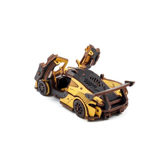 Eco Wood Art Racing car 3D-Puzzle 237 Stück(e) Fahrzeuge, Farbe: Gelb, 7 image