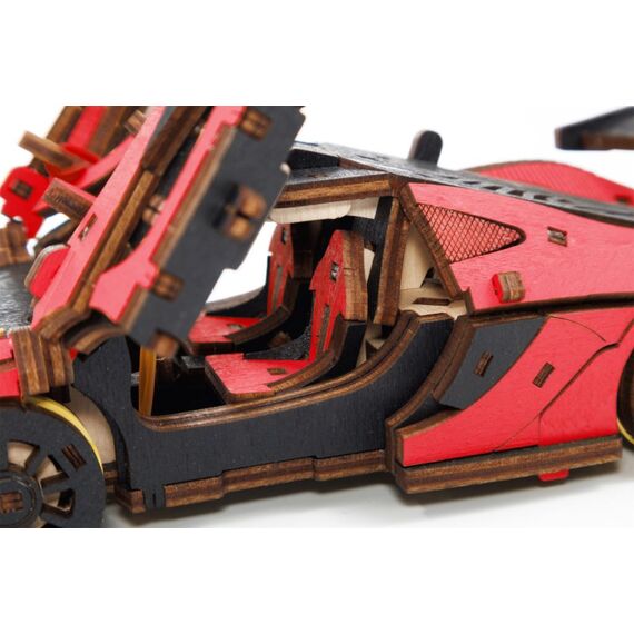 Eco Wood Art Racing car 3D-Puzzle 237 Stück(e) Fahrzeuge, Farbe: Rot, 7 image