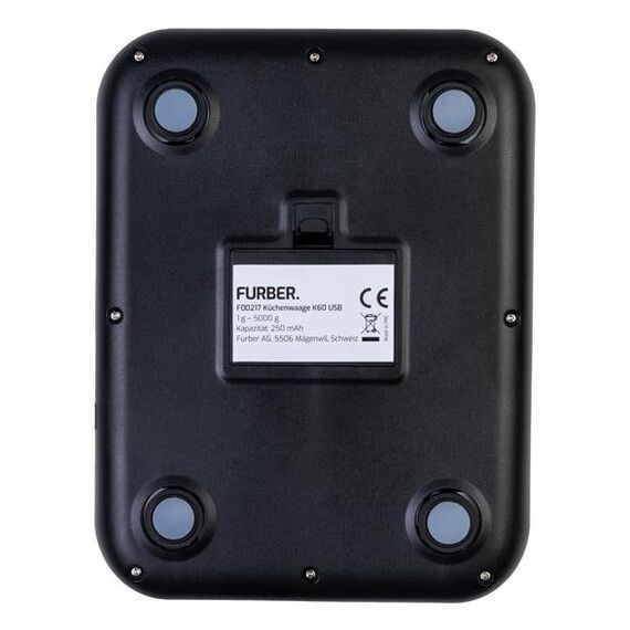 Furber. F00217 Küchenwaage Silber Arbeitsplatte Rechteck Elektronische Küchenwaage, 2 image